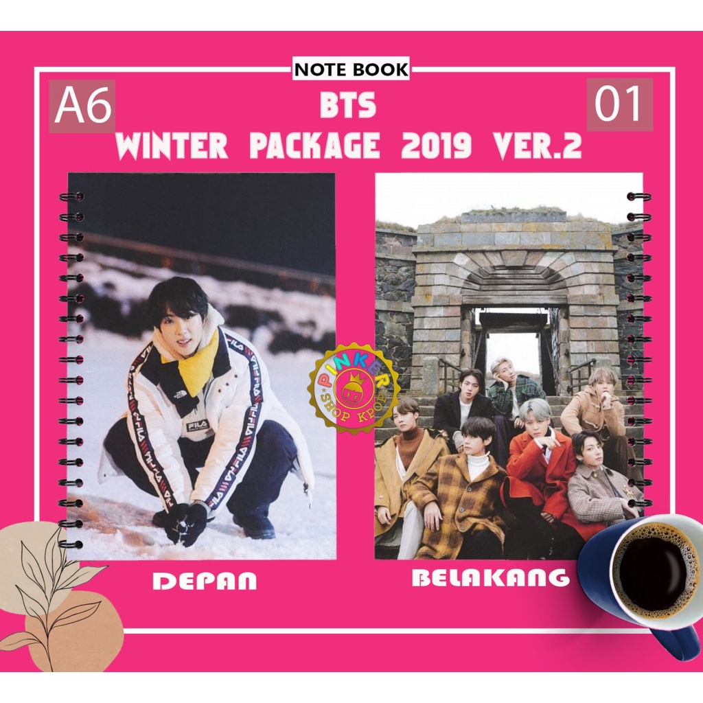 

NOTE A6 BTS WINTER PACKAGE 2019 VER. 2 Buku Notes Notebook Kpop Murah