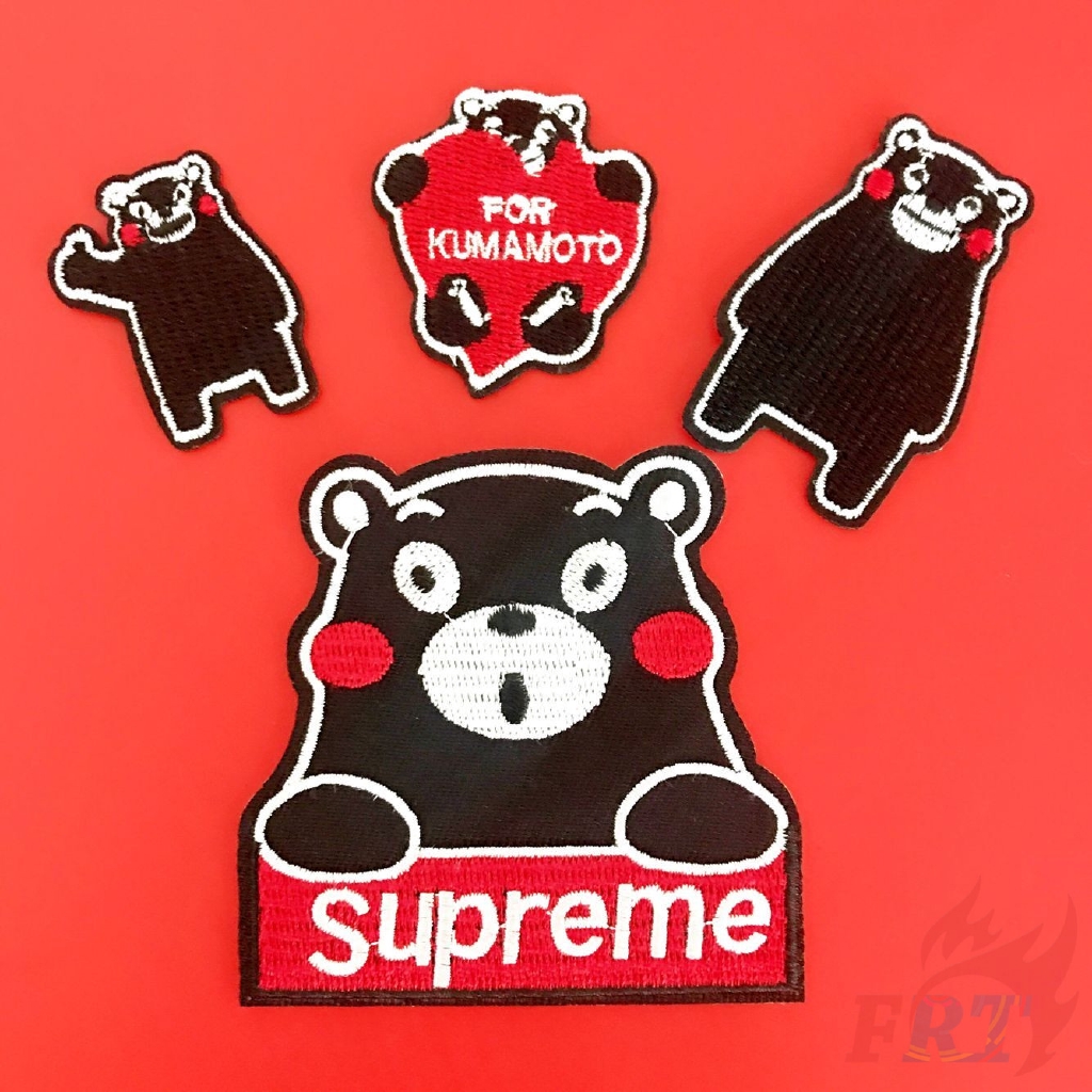 Patch Bordir Gambar Kartun Kumamon Untuk Aplikasi Pakaian DIY