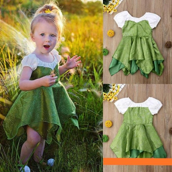 Kostum Tinkerbell Anak Import / Dress Peri Tinkerbell Anak / Kostum