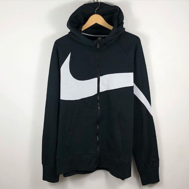 Nike big swoosh zip hoodie on sale