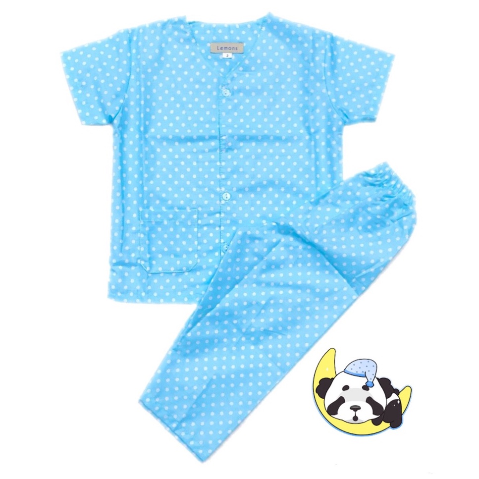 Lemons Piyama Anak Laki Laki Usia 1-12 Tahun Katun Cute Hangout-1