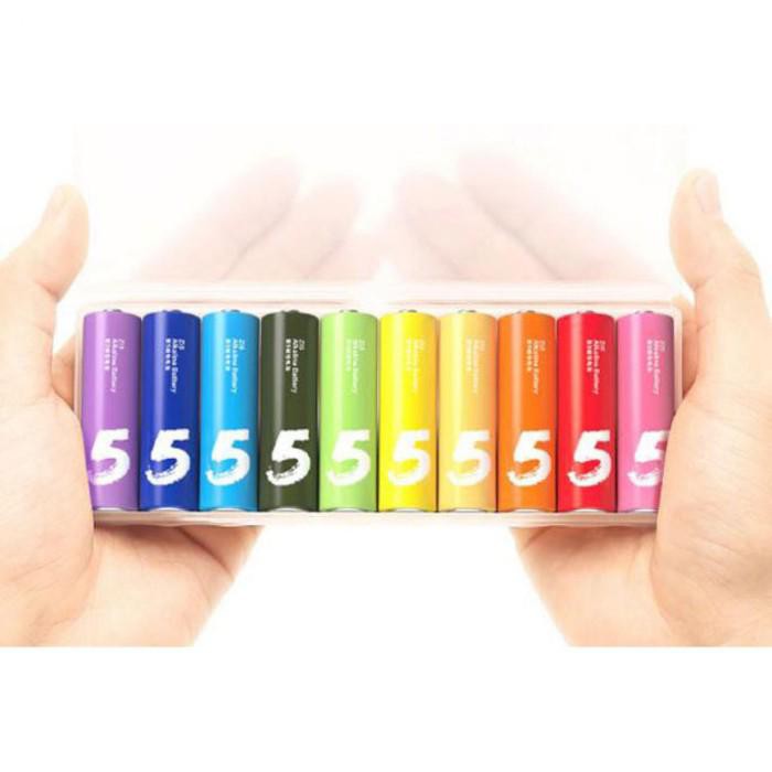 Xiaomi Battery Rainbow AA Zi5 - 1 Pack isi 10 Pcs - Sekali Pakai