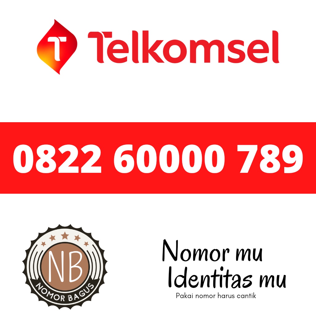 Kartu perdana telkomsel simpati nomor cantik 60000 789 kwartet 0000