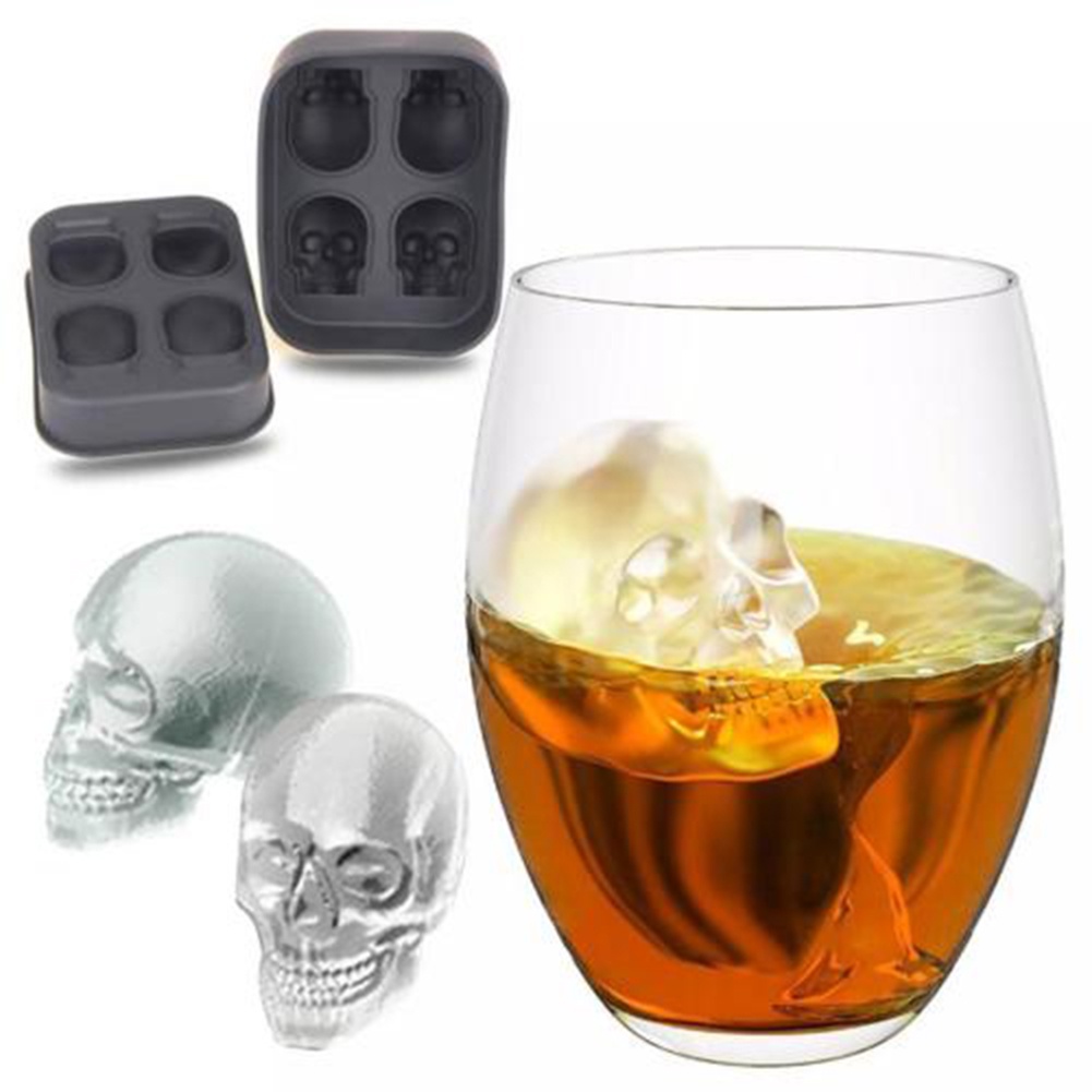 Cetakan Es Batu Model Skull DAN Bulat Ice Ball Maker Silicone