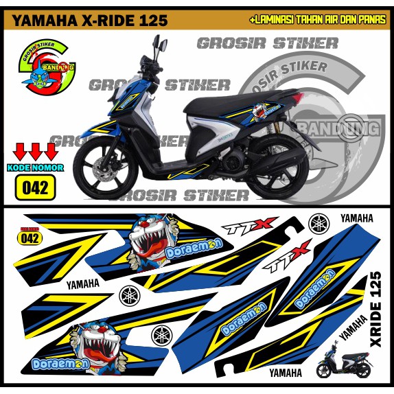 STIKER VARIASI YAMAHA XRIDE 125 DORAEMON