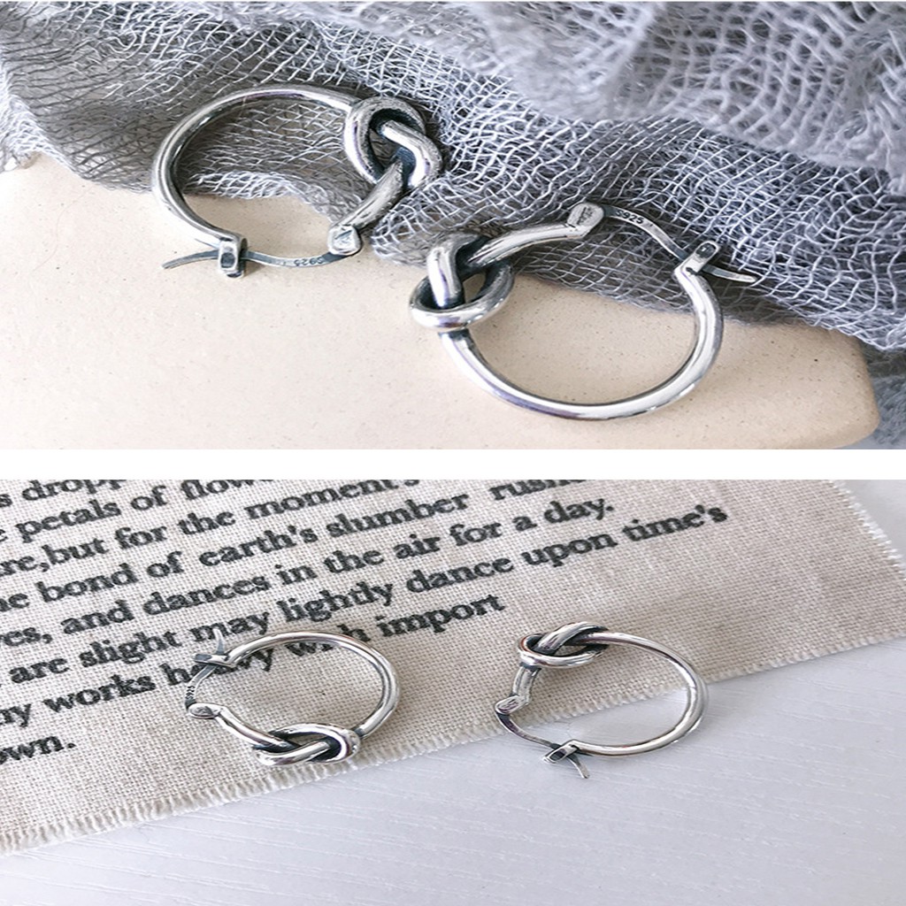 925 perak sterling untuk wanita anting-anting fashion perhiasan antik