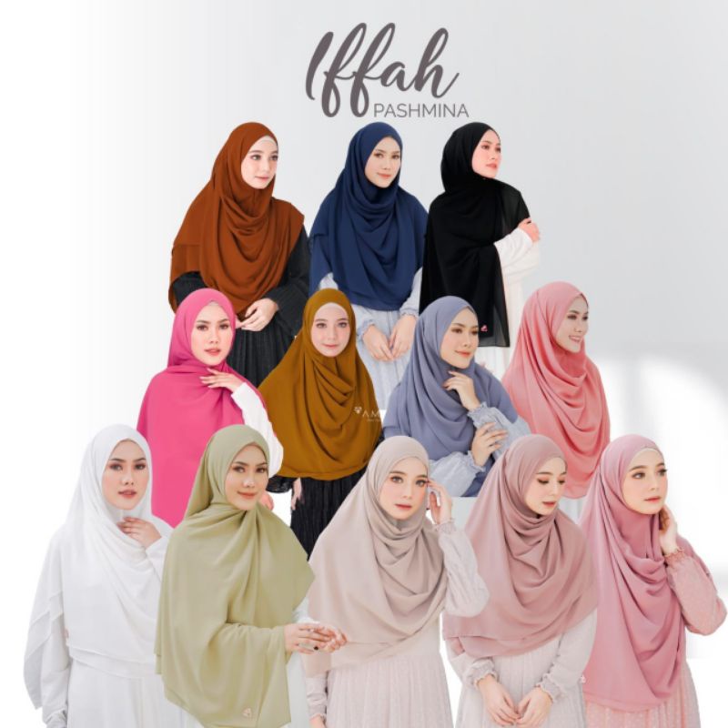 Iffah Pashmina Instan - PASHMINA CERUTY SOFT PET ANTEM BY AMILY HIJAB