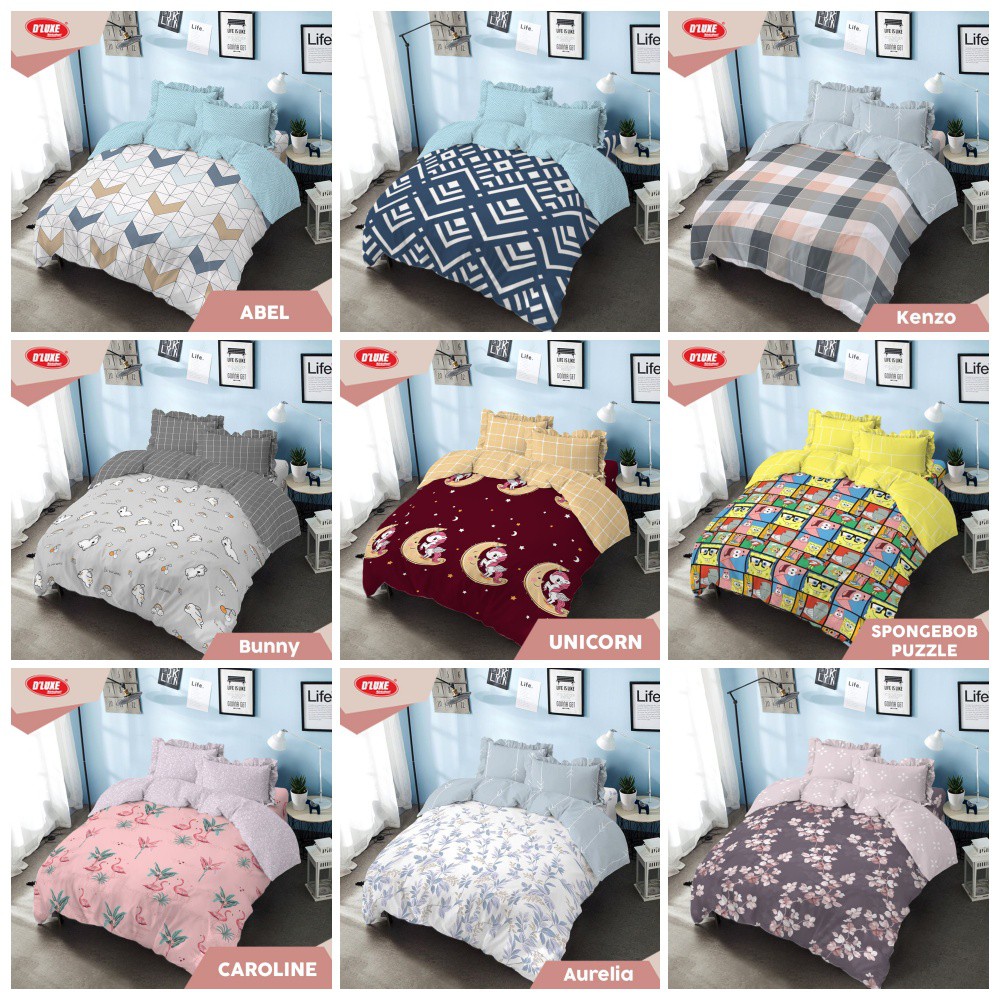 Kintakun Dluxe - Bed Cover Queen Set Hazel / Hannah / Aurelia / Arnita / Fluer / Graciela Mirabelle