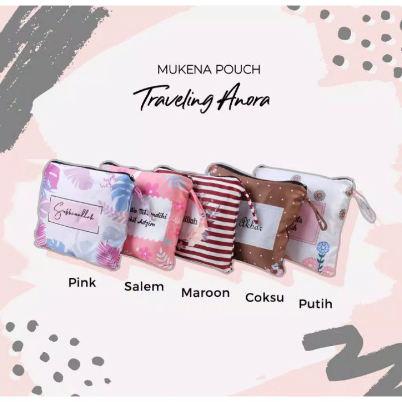Mukena dewasa JUMBO traveling pouch