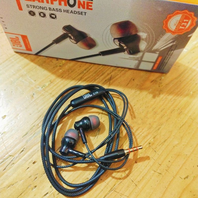 HEADSET JBL T-31 EARPHONE JBL STRONG BASS BLACK EDITION