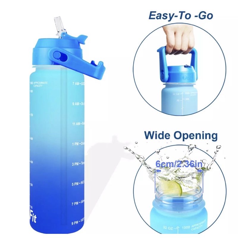 READY [ORIGINAL] Quifit Botol Minum 1 L BPA FREE