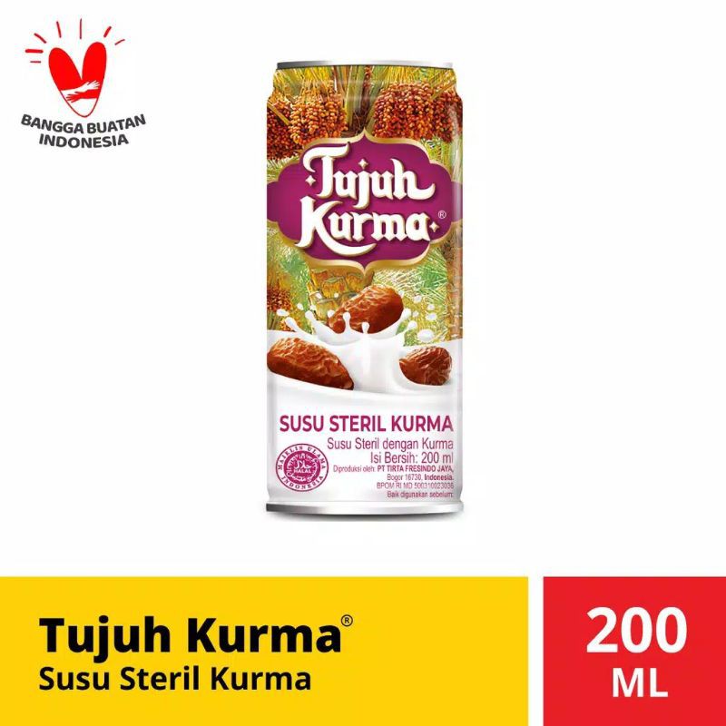 tujuh kurma susu steril kurma kaleng 200 ml