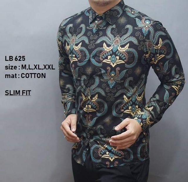 Men Sale Kemeja Batik Pria Slimfit Luigi Batani Slim Fit Lb625