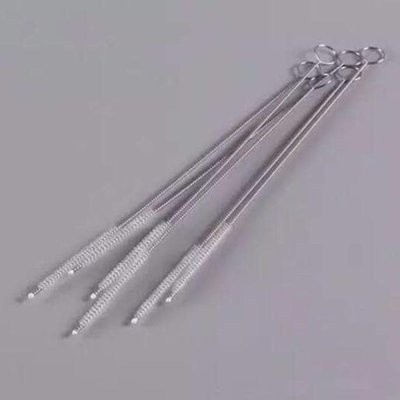 sikat sedotan kecil bahan stainless panjang  untuk membersihkan sedotan pada tempat minum anak Straw