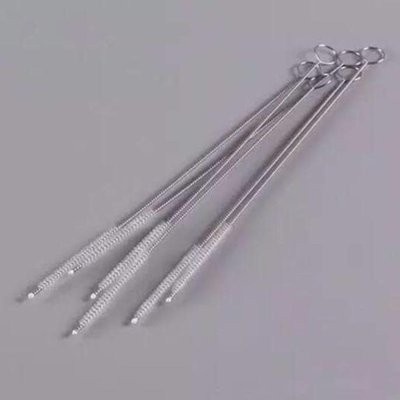 sikat sedotan kecil bahan stainless panjang  untuk membersihkan sedotan pada tempat minum anak Straw