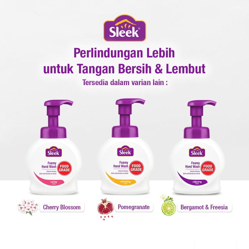 Sleek Hand Wash Foamy Botol / Refill 250 ml 250ml