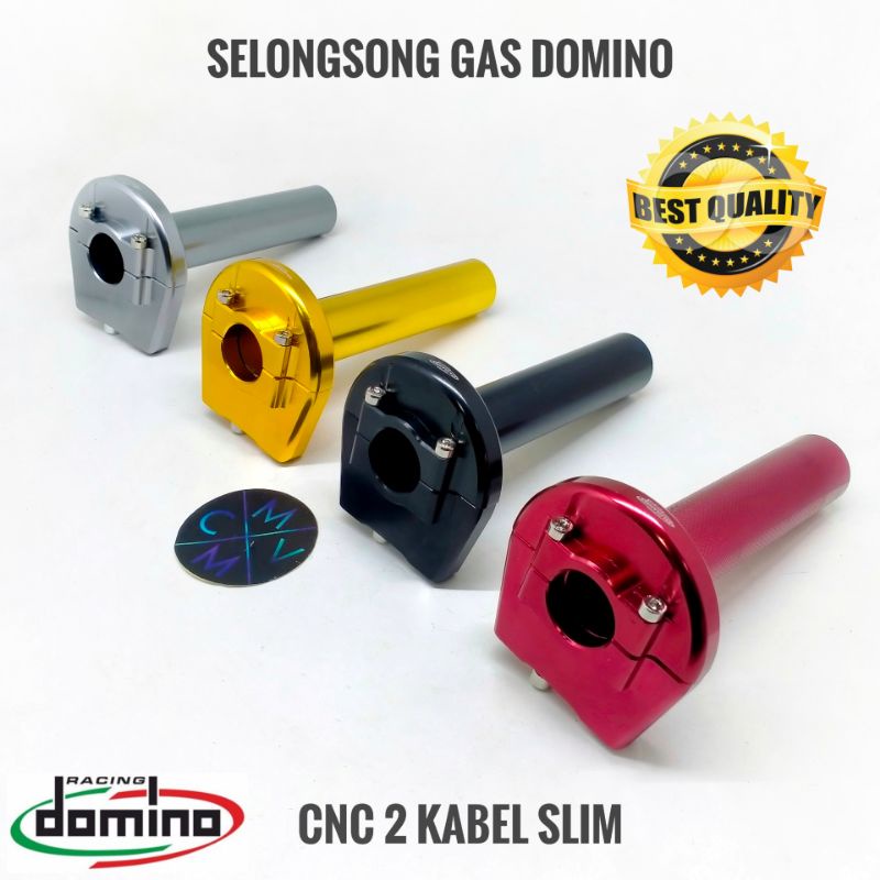 PIPA SELONGSONG GAS SPONTAN CNC TIPIS DOMINO 2 LUBANG / slongsong gas kontan domino cnc 2 kabel slim