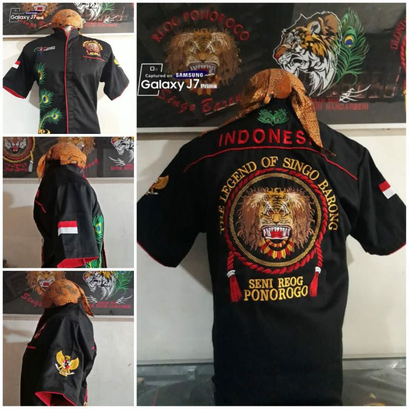 BAJU BORDIR WAROK PONOROGO | KEMEJA BORDIR BARONGAN | HEM BORDIR REOG PONOROGO