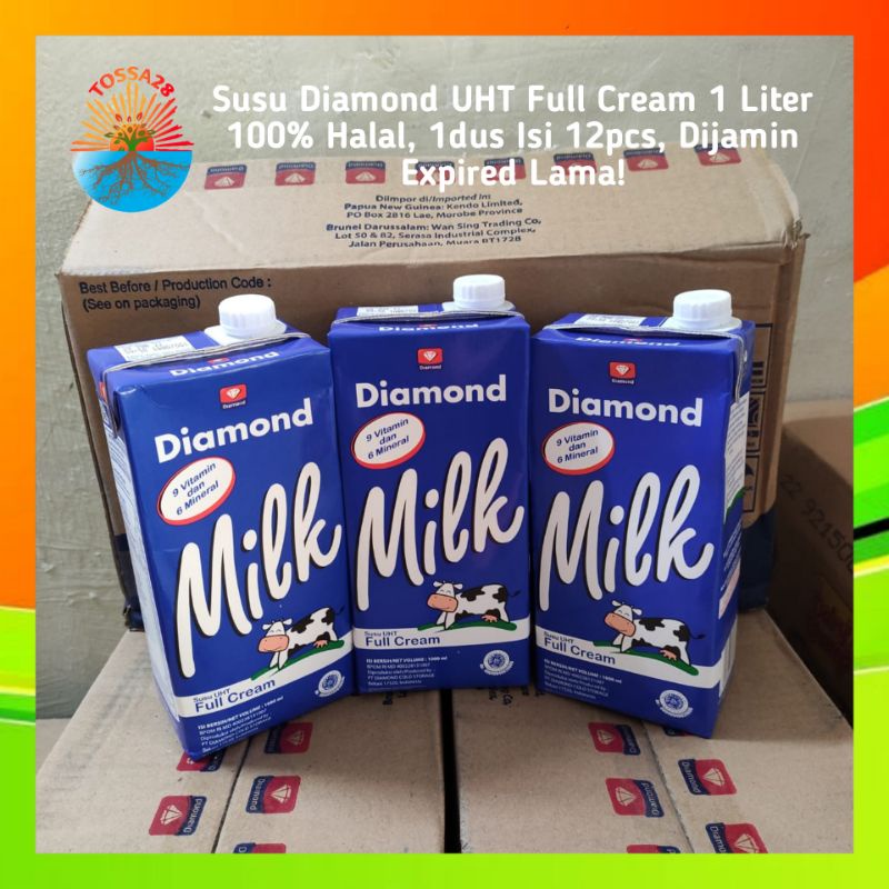

Susu Cair Putih Diamond 1 Liter (ISI 12PCS) Susu Full Cream UHT / Susu Sapi