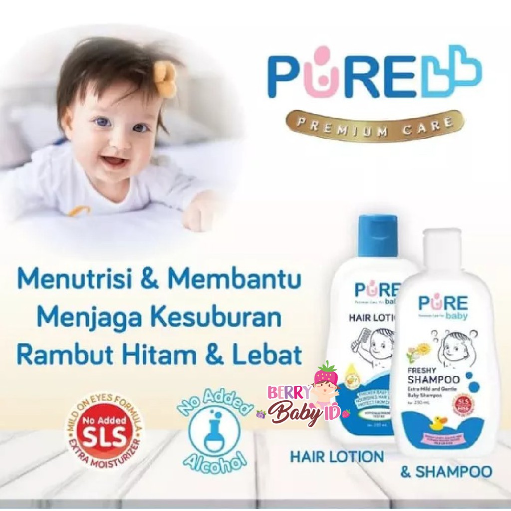 PureBB Baby Hair Lotion / Losion Perawatan Rambut &amp; Kulit Kepala Bayi 230 ml Pure BB Pure Baby Berry Mart