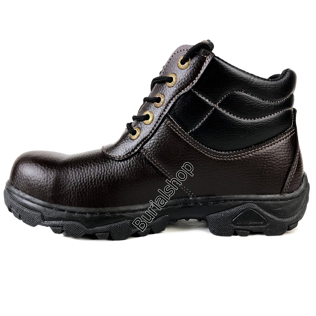 Sepatu Safety Boot Original Septi Pria Ujung Besi Sefty Shoes Septy Proyek Cowok Lapangan Terbaru BS