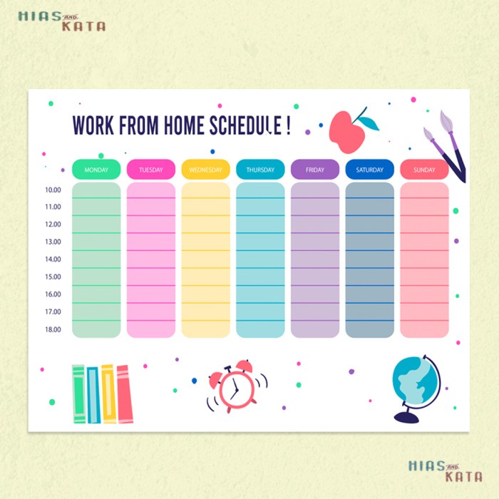 

Gaya Wall Planner Work From Home Schedule (Free 1Pcs Spidol) Promo