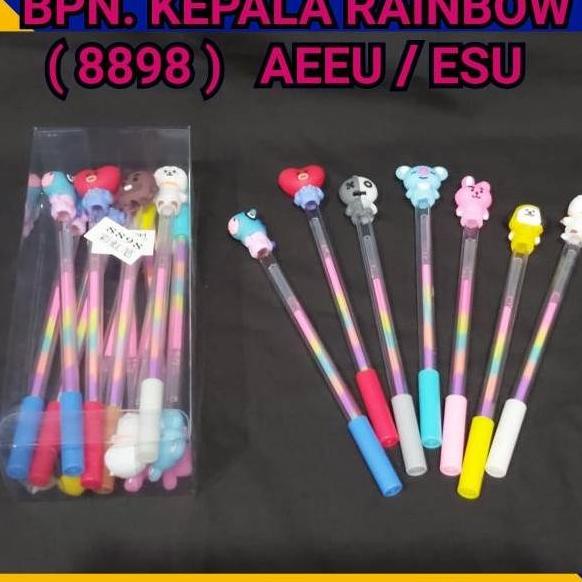 

12Pc Pulpen Gel Pelangi Karakter/ Alat Tulis Sekolah dan kantor