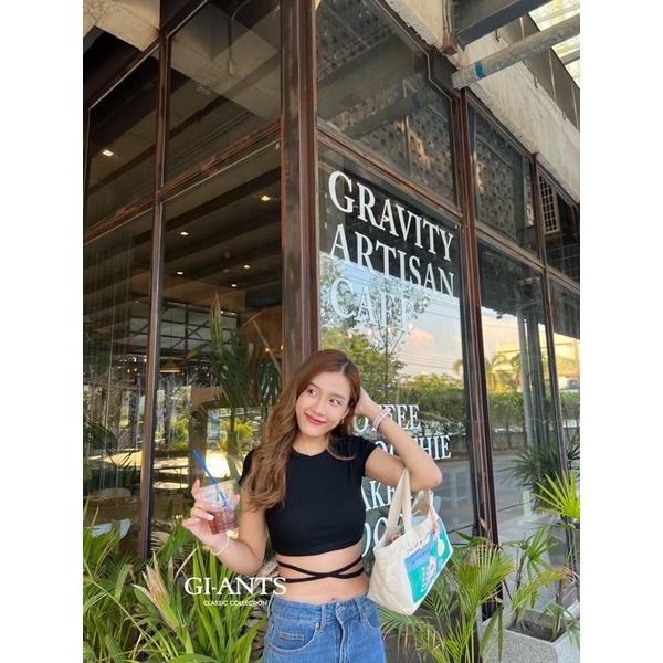 ATASAN GIANTS BASIC MODEL CROP ADA TALI IMPORT BANGKOK (BJGB278)