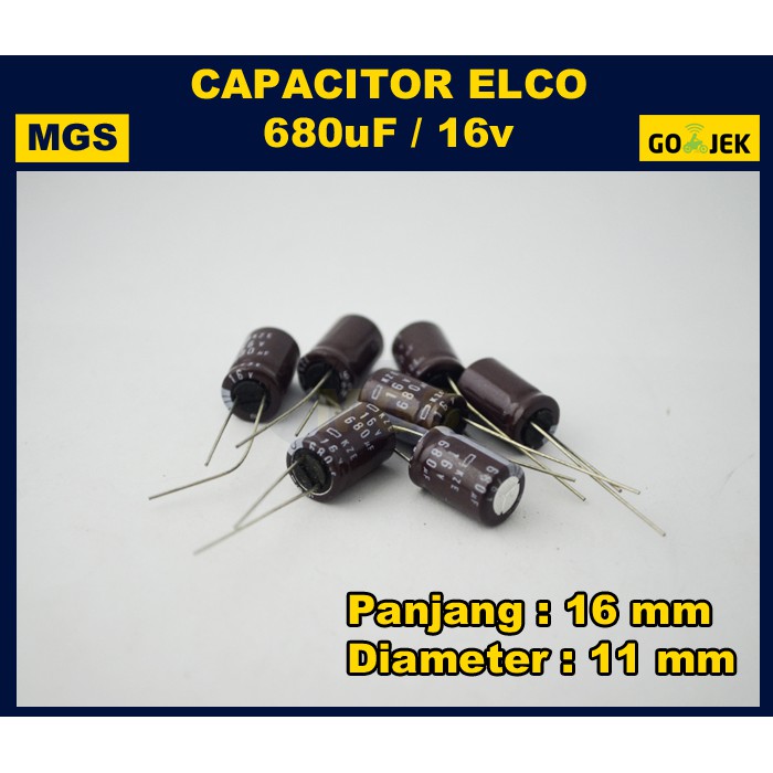 100Pcs Elco 680uf 16v