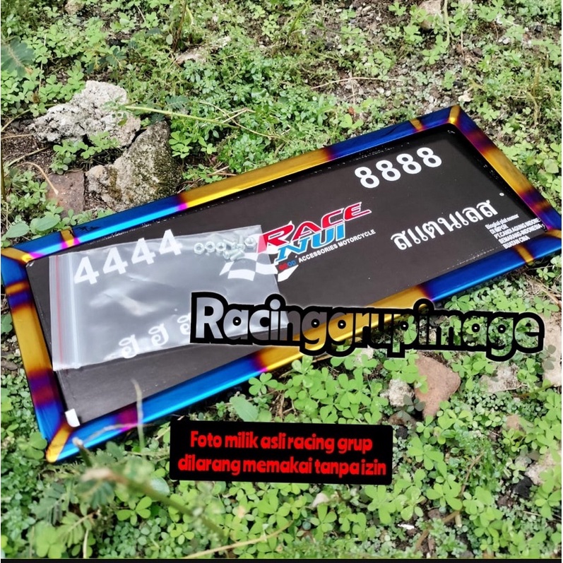 TEMPAT PLAT NOMOR MOTOR/BINGKAI PLAT NOMOR TWOTONE PLAT  PELANGI