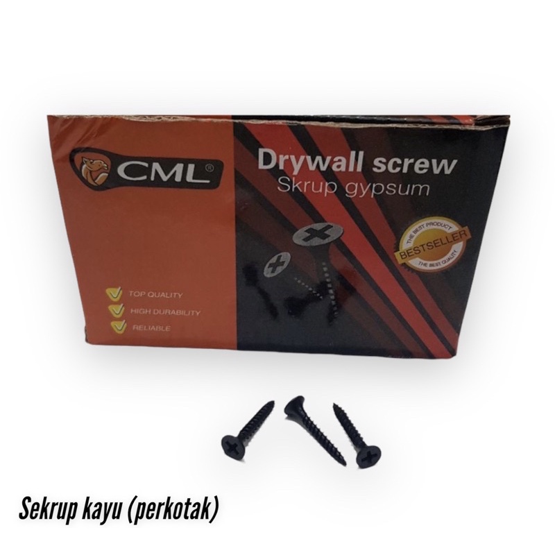 Sekrup gypsun 1” dan 1 1/2” 1kotak merk camel - sekrup kayu