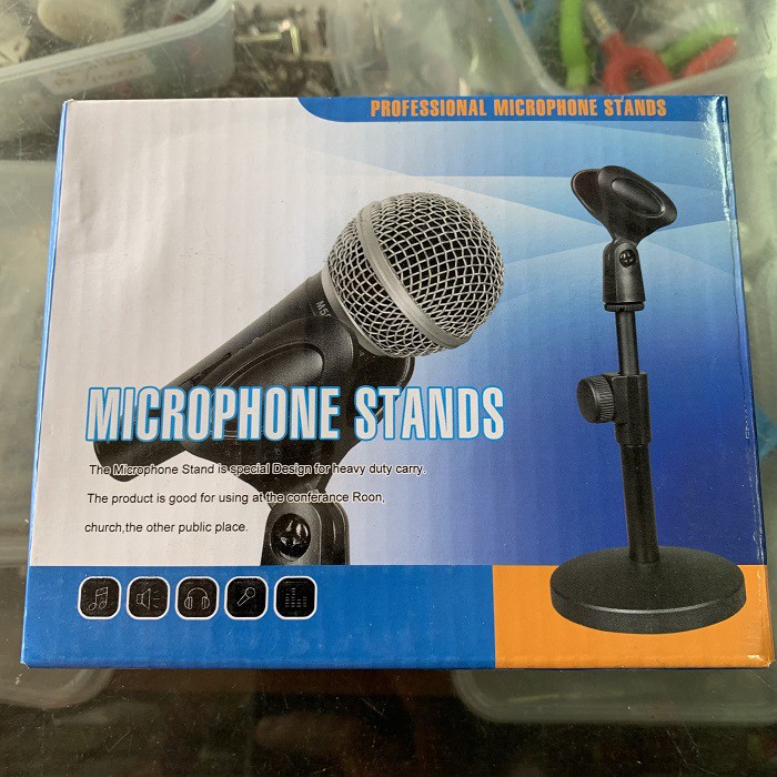 Stand Mic Meja Holder Microphone Karaoke Meeting