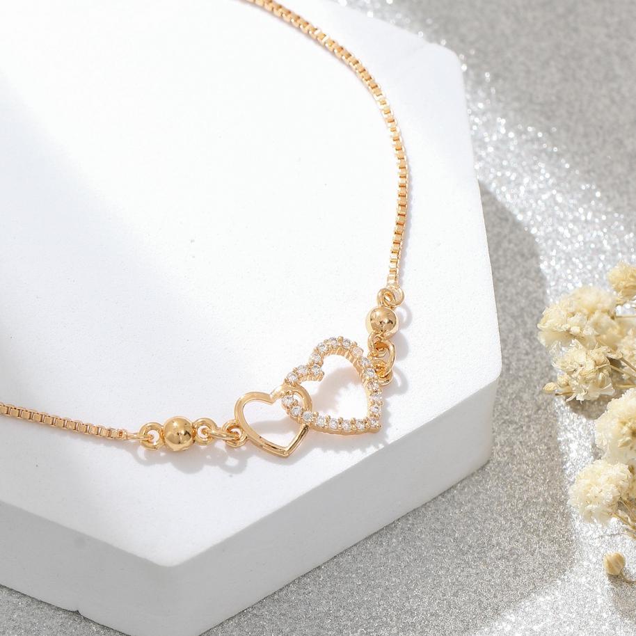 ️ Gelang Titanium Anti Karat Rose Gold Aksesoris Fashion Gelang Serut Rantai Wanita Murah Perak D349