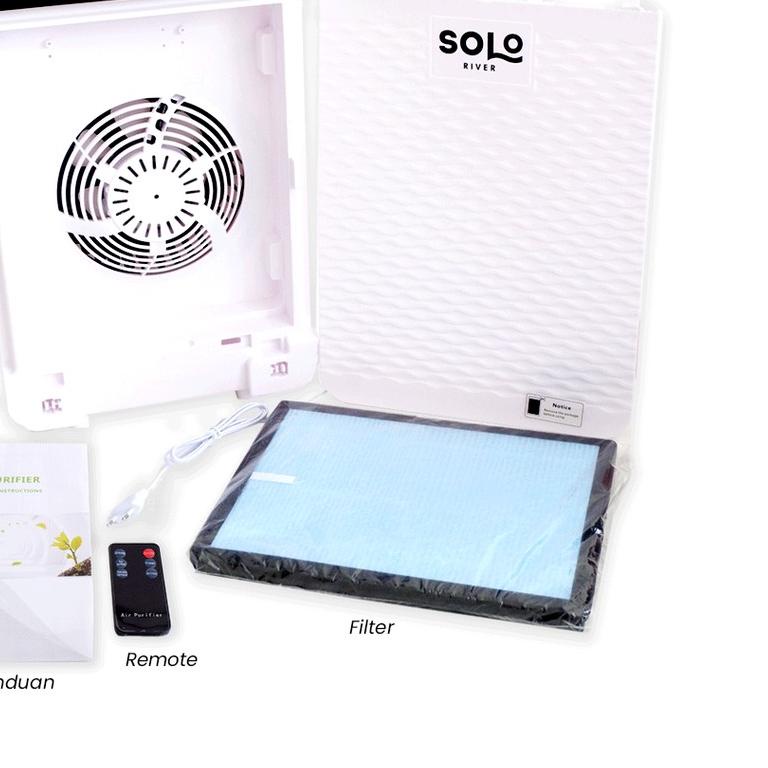 ֍ SOLO RIVER Air purifier Penyaring Udara Debu Ruangan 21m2. Plasmacluster. HEPA Filter BERGARANSI ☻
