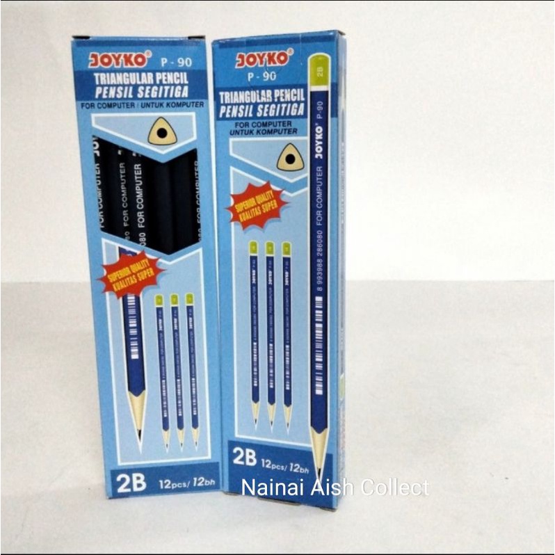 

Pensil 2B Joyko P-90 Triangular/1 box isi 12pcs