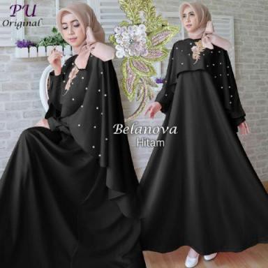 Maxi BELANOVA bahan roberto cavalli tabur mutiara ori PU - maxi dress muslim terbaru