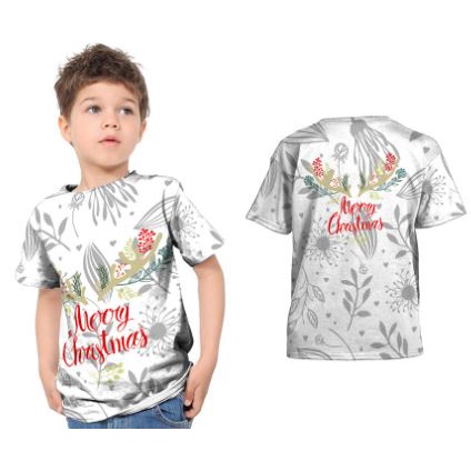 Kaos Baju T-shirt Murah Anak Laki-Laki Dan Perempuan Merry Christmas Natal 2021 Art15