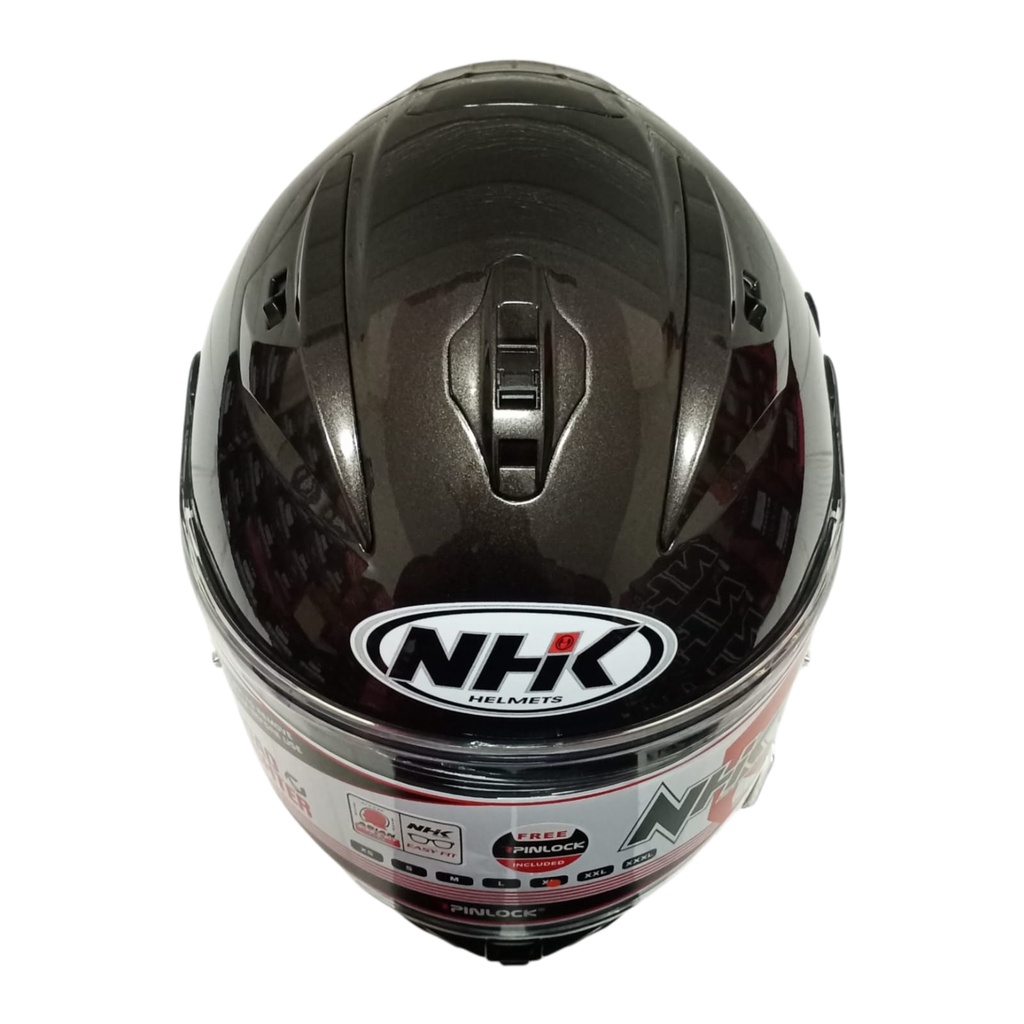 HELM NHK FULL FACE NHK GP PRIME SOLID GUNMET GLOSSY