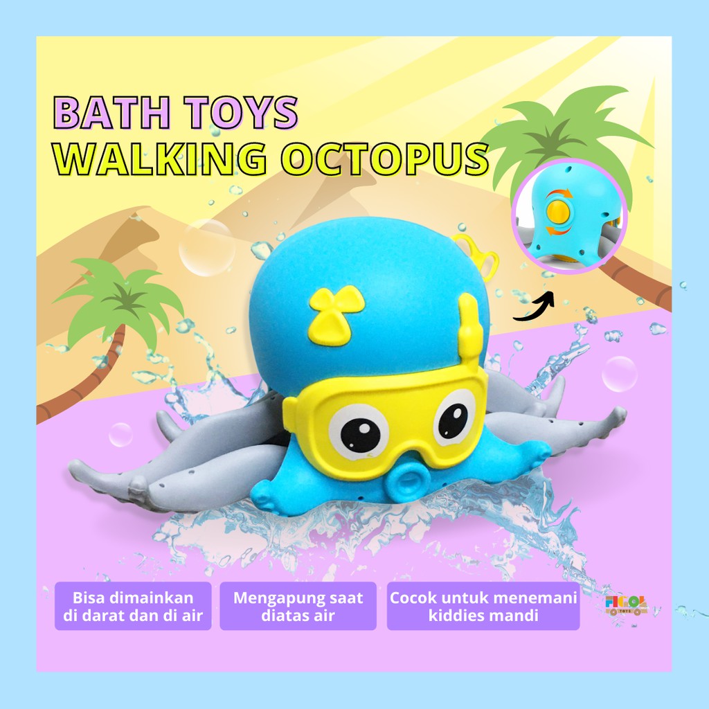 Mainan Anak Gurita Walking Octopus Bath Toys 979C Bath Toys Octopus