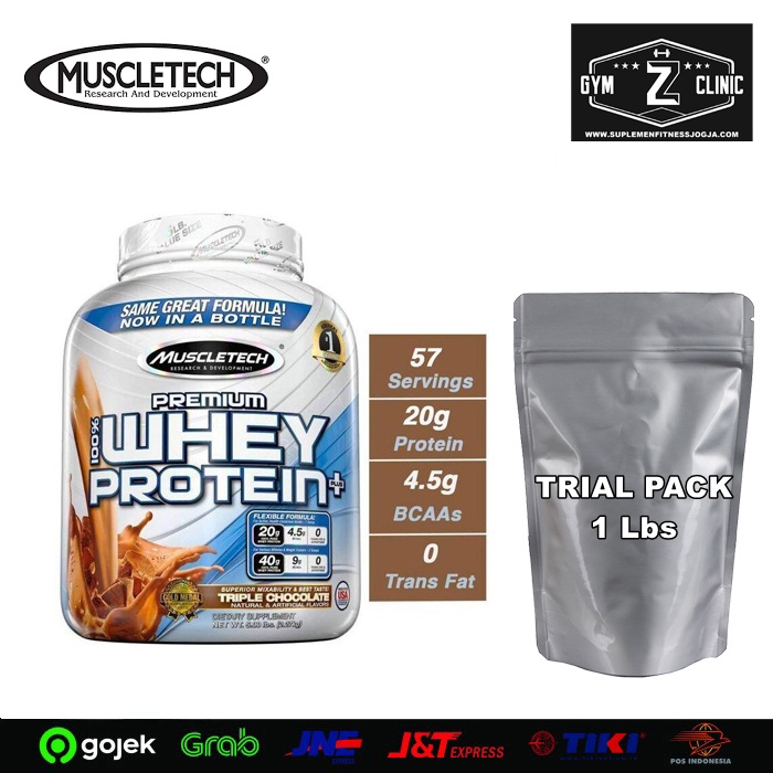 Premium 100% Whey Protein Plus MuscleTech  CHOCOLATE Trial Pack 1 Lbs