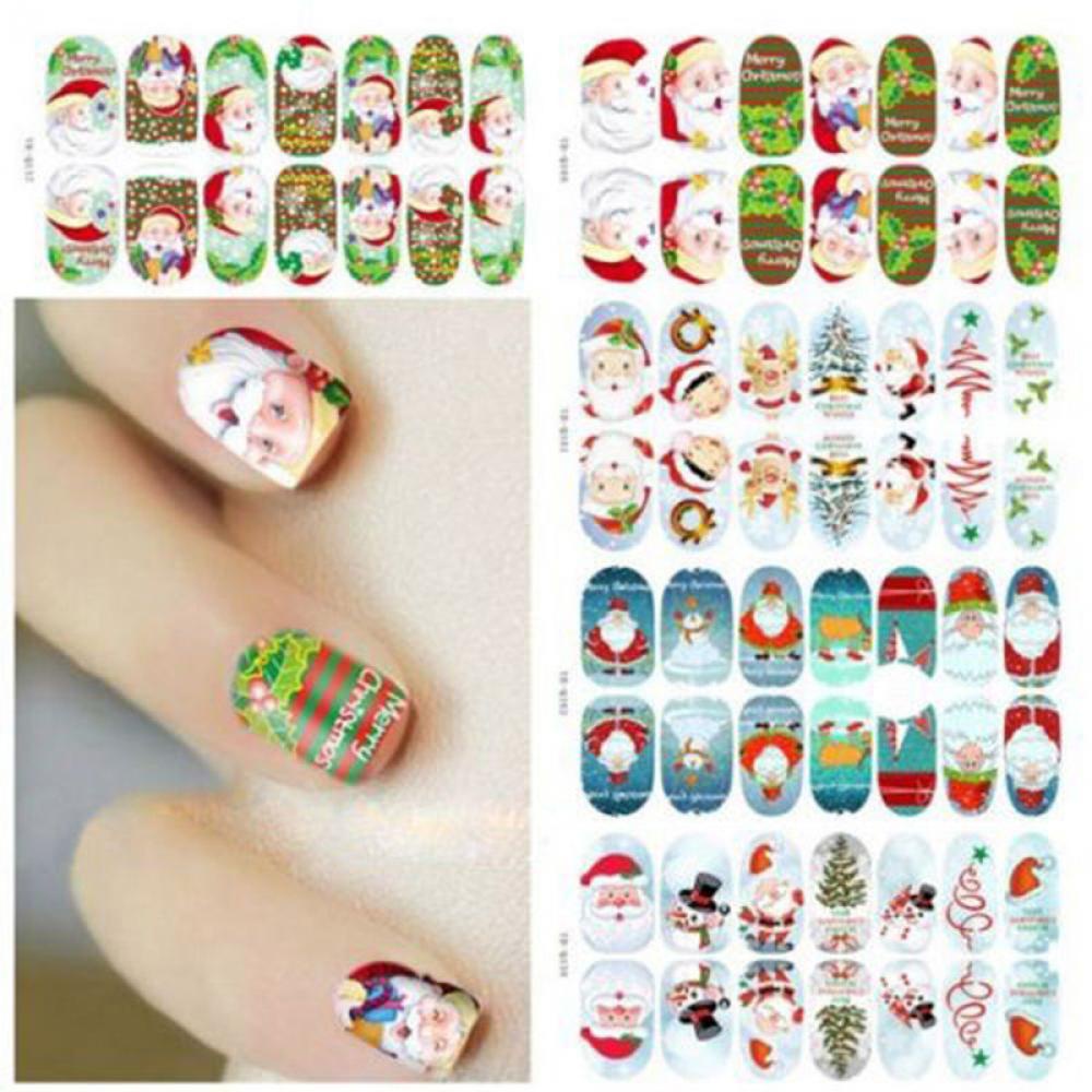 R-flower Nail Art Sticker Kuku Foil Tip DIY Glow Dekorasi Reindeer