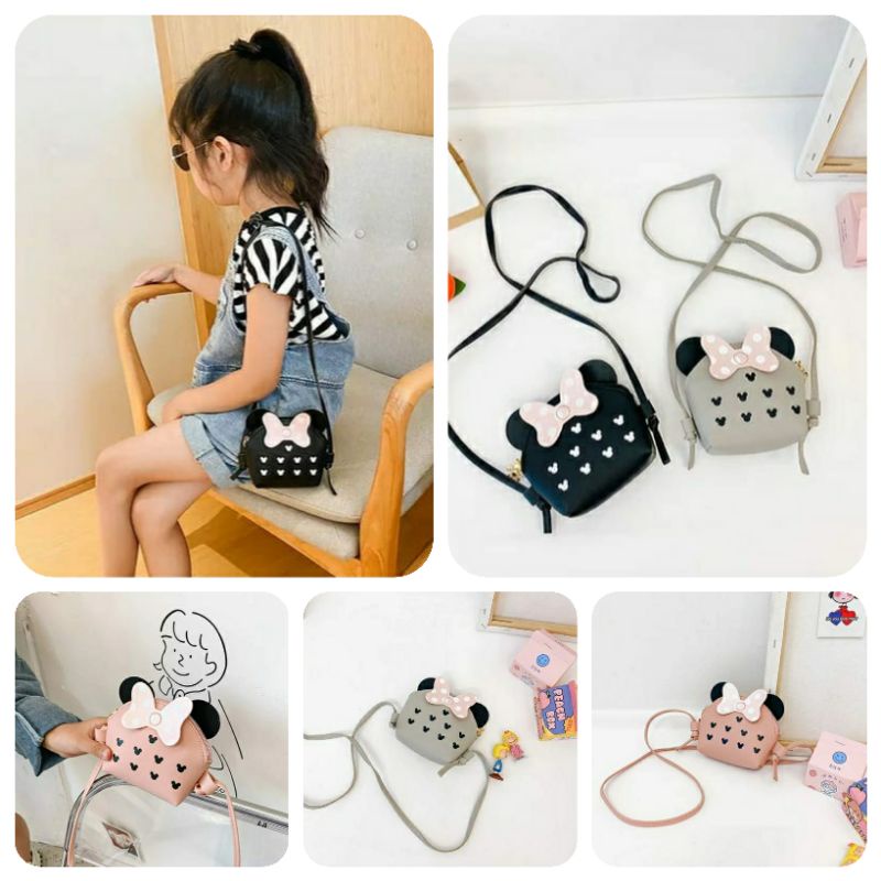 TAS SLEMPANG ANAK PEREMPUAN MICKEY TAS SELEMPANG SLINGBAG ANAK FASHION KOREA KECIL LUCU
