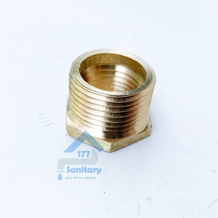 Plot Sock VOKRING 3/4 inch ke 1/2 inch KUNINGAN - Fitting PIPA sambungan Vokring K15A