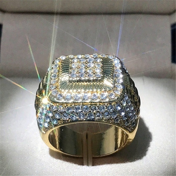 Cincin Emas 18k Bahan 925 Sterling Silver Aksen Batu Permata Alami Untuk Pria