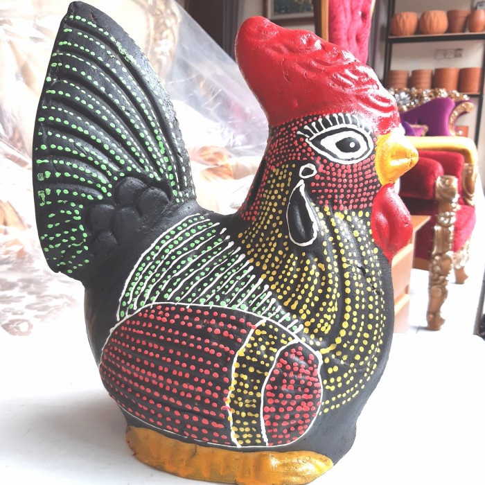 Bayar Ditempat | COD | Barang Antik | Celengan Ayam Jago Hitam