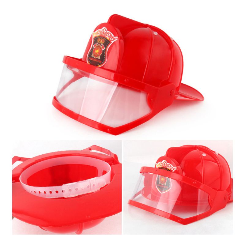 Mary Anak Fireman Helm Topi Pemadam Kebakaran Fancy Dress Aksesoris Anak Halloween P