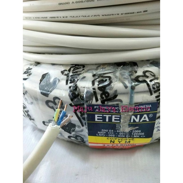 Kabel Eterna 3x1,5/Kabel tembaga eterna/1 rol kabel eterna
