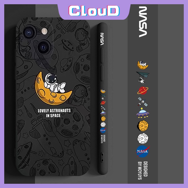 Soft Case TPU Motif NASA Astronot Untuk iPhone 11 / XR / 7plus / 8 / 6 / 6splus / 11 / 12 / 13pro MAX / X / XS MAX