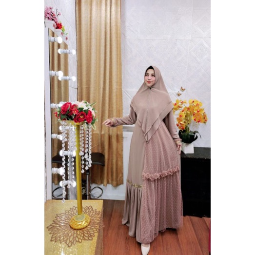 dress muslim/gamis syari/gamis terbaru Meena syari by Dzhira hijab