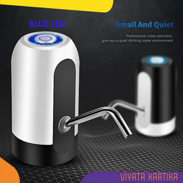 Pompa galon elektrik dispenser air elektrik LED recharger USB batre cas penghisapair